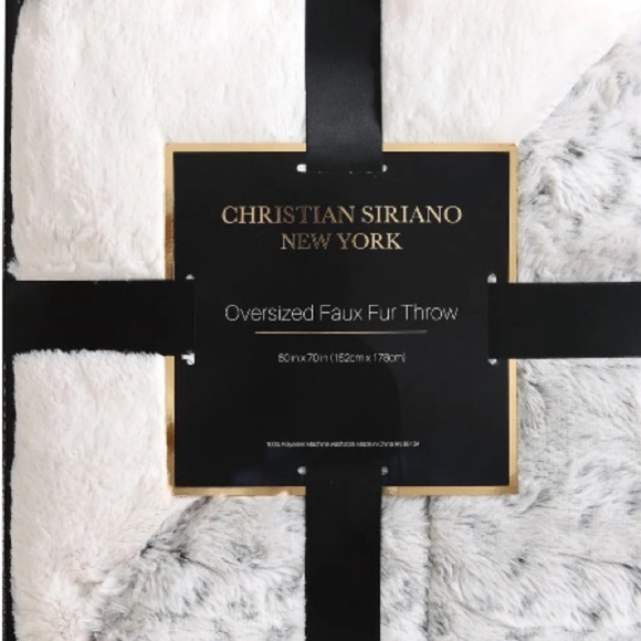 Christian Siriano NY 60 x 70 Oversized Snow Leopard Grey Grey Throw - Picture 3 of 7